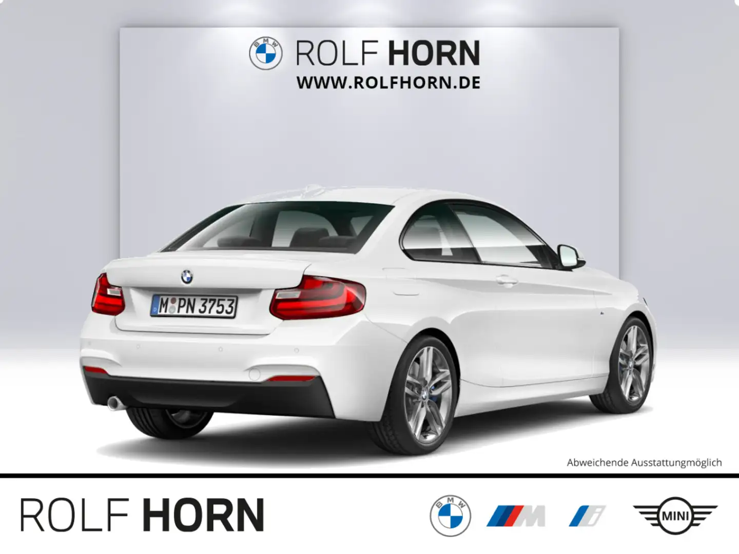 BMW 218 i Coupe M Sportpaket Navi Klima LED HiFi PDC Weiß - 2