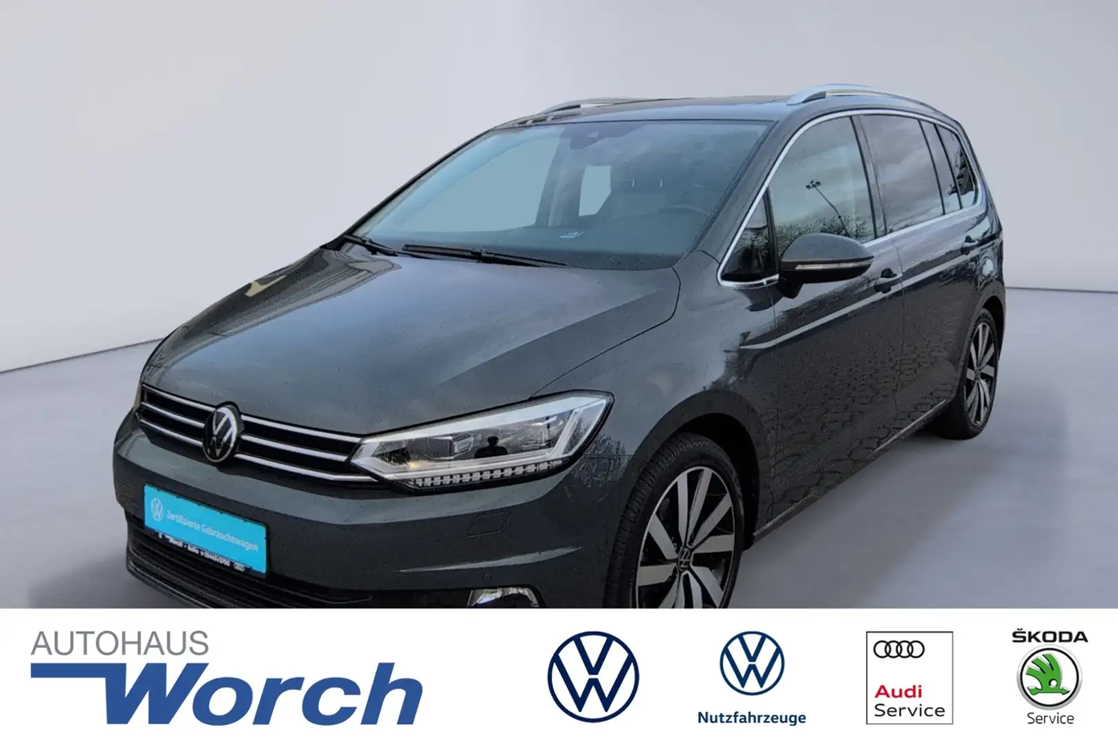 Volkswagen Touran 1.5 TSI DSG Highline KLIMA LED NAVI Gris - 1