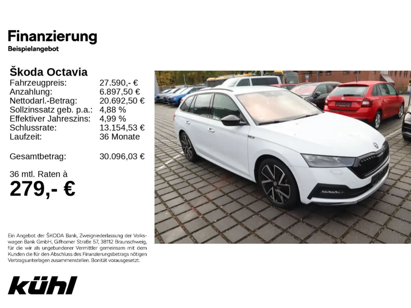 Skoda Octavia IV Combi 2.0 TDI DSG Sportline Weiß - 1