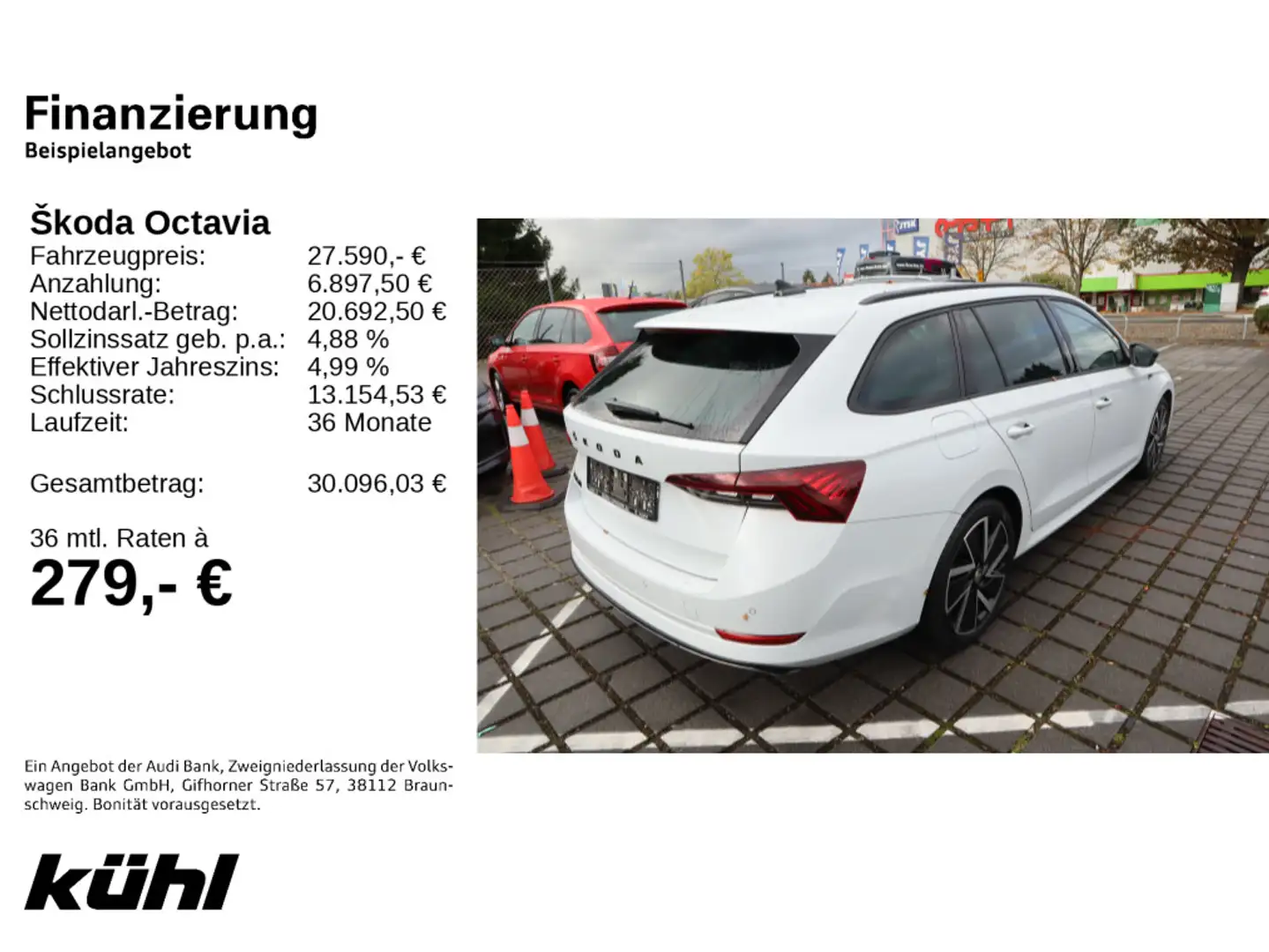 Skoda Octavia IV Combi 2.0 TDI DSG Sportline Weiß - 2