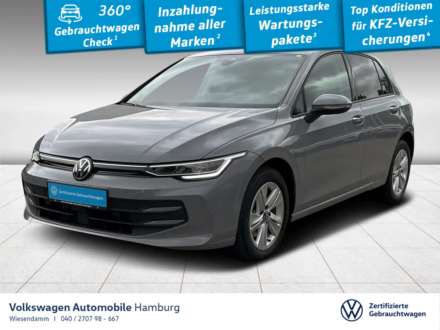 Volkswagen Golf VIII 1.5 TSI Life STANDHZG./KAMERA/LED/ACC Grau - 1