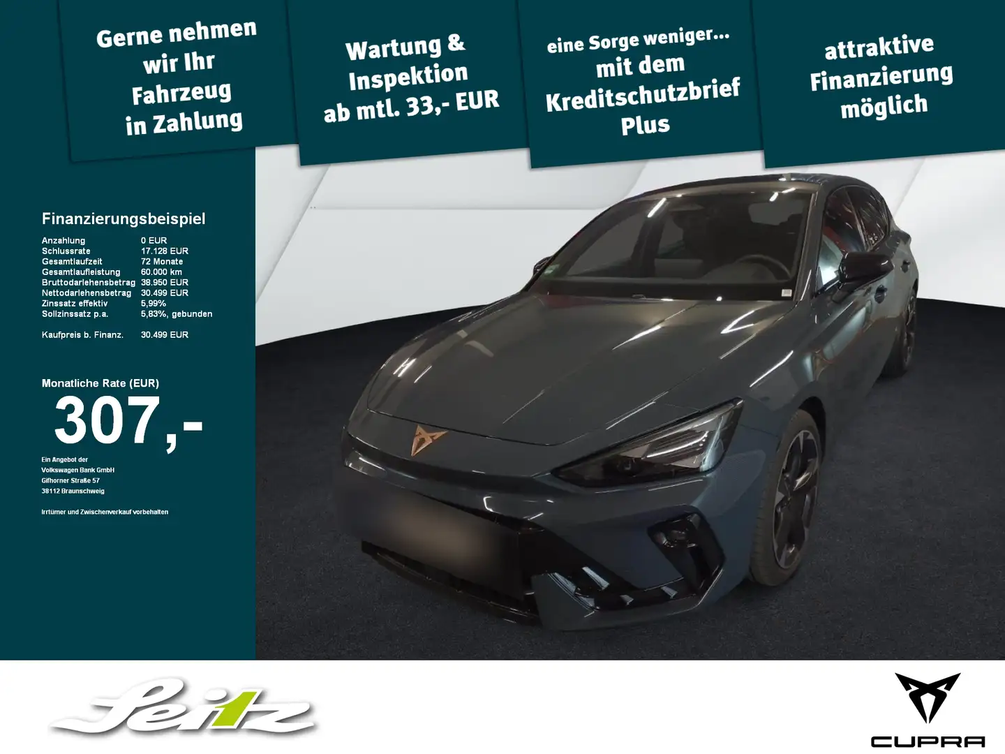 CUPRA Leon 2.0 TDI *LED*PARKSENSOR*SITZHZG* Bleu - 1