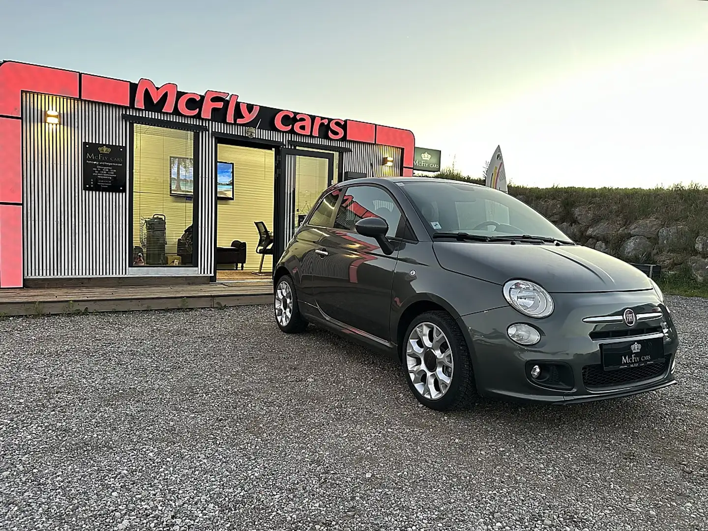 Fiat 500 S - AUT GETR. - SCHIEBEDACH - GLASDACH - DiGiTA... Grau - 2