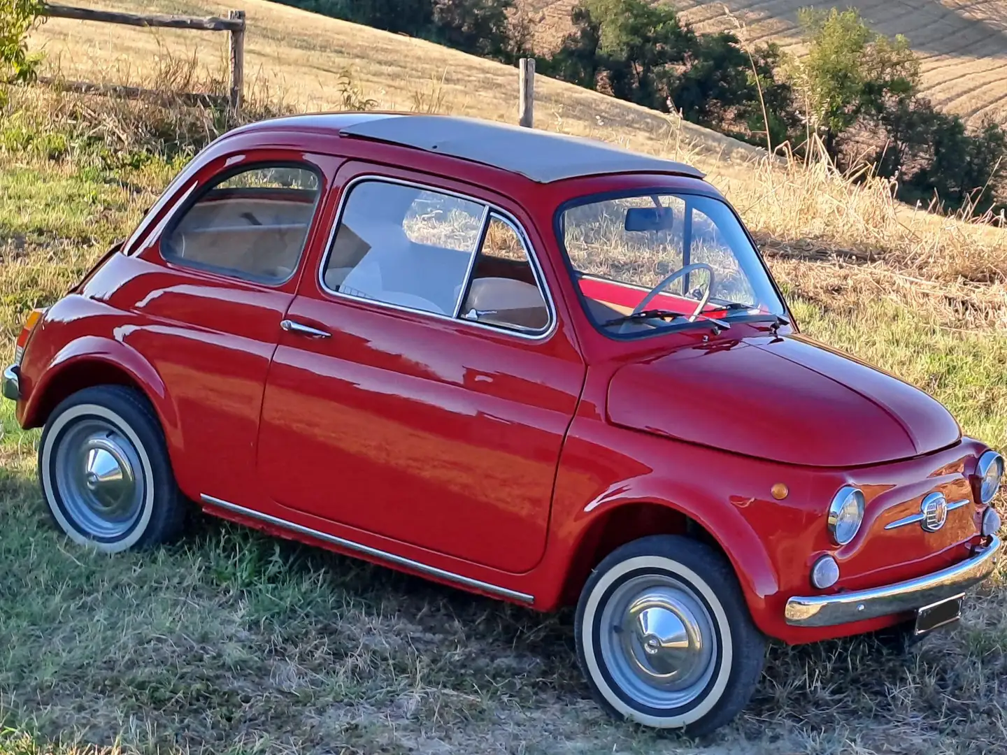 Fiat 500 F Motor verstaerkt 600cc+Syncrogetr. RESTAURIERT Rouge - 1