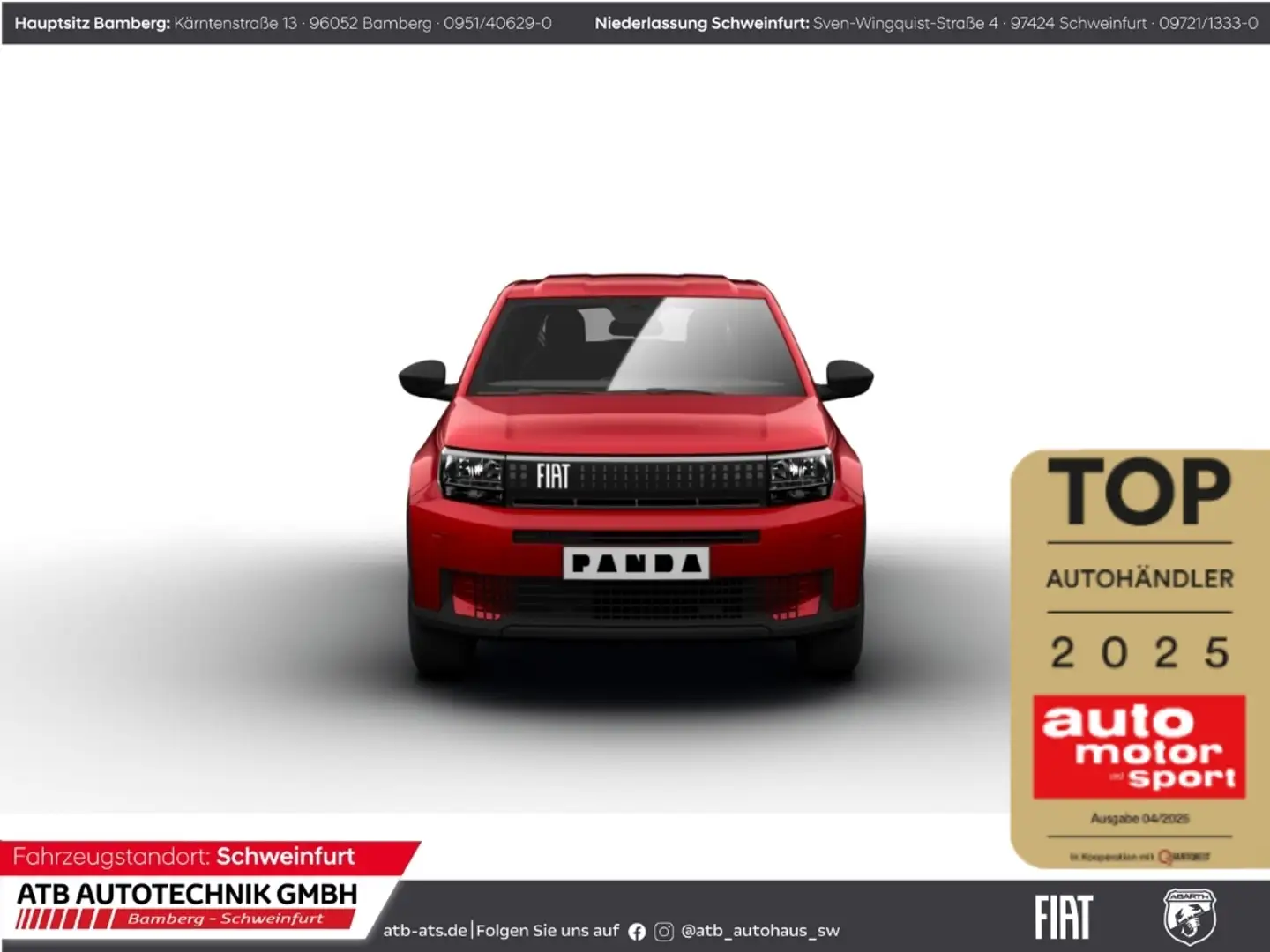 Fiat Grande Panda POP Hybrid 1.2 eDCT 101 PS Spurhalteass. PDC Червоний - 1