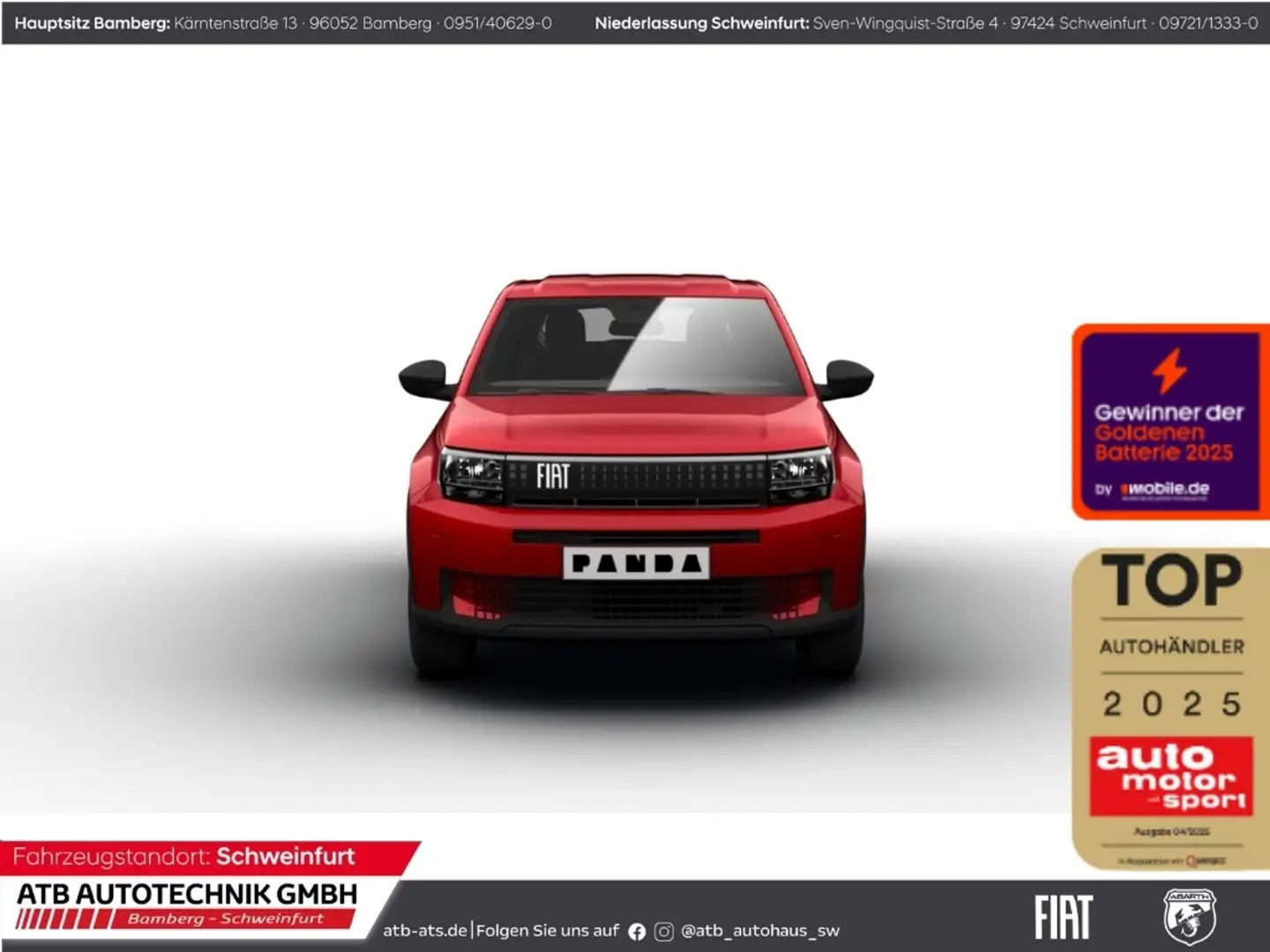 Fiat Grande Panda POP Hybrid 1.2 eDCT 101 PS Spurhalteass. PDC Червоний - 1