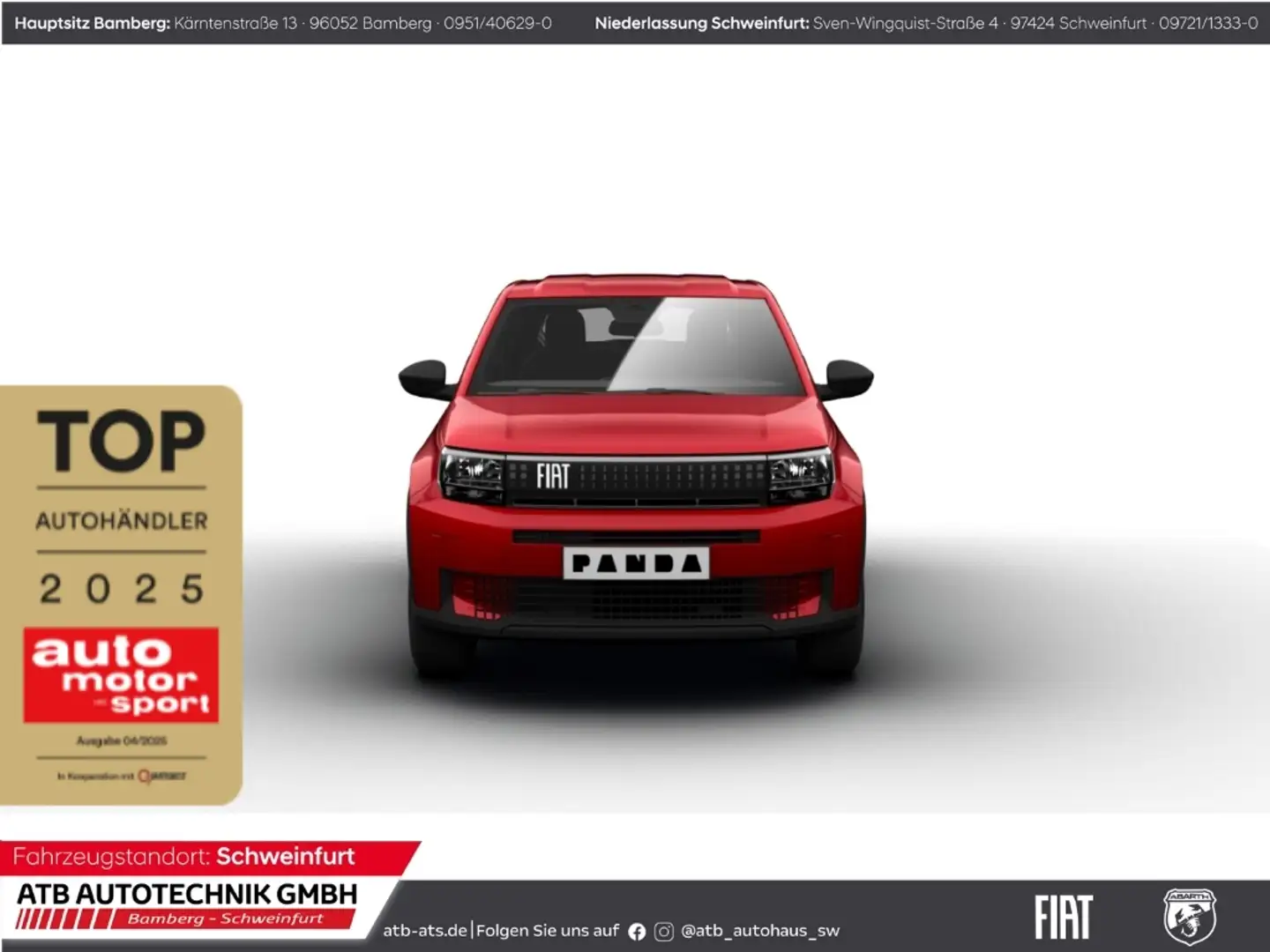 Fiat Grande Panda POP Hybrid 1.2 eDCT 101 PS Spurhalteass. PDC Roşu - 1