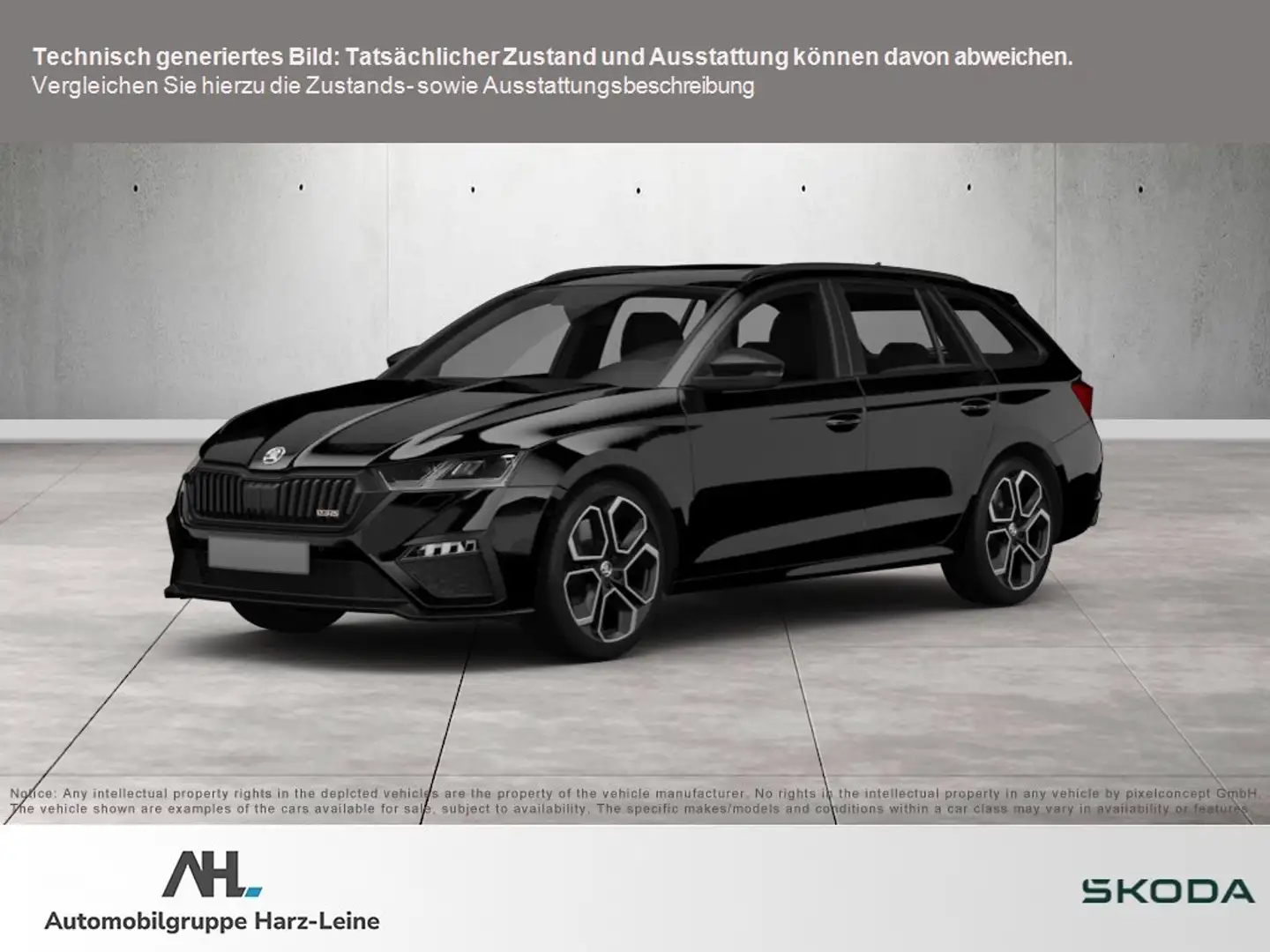 Skoda Octavia III Combi RS TDI DSG+AHK+ALU 18''+LED-MATRIX+NAVI+ Schwarz - 1