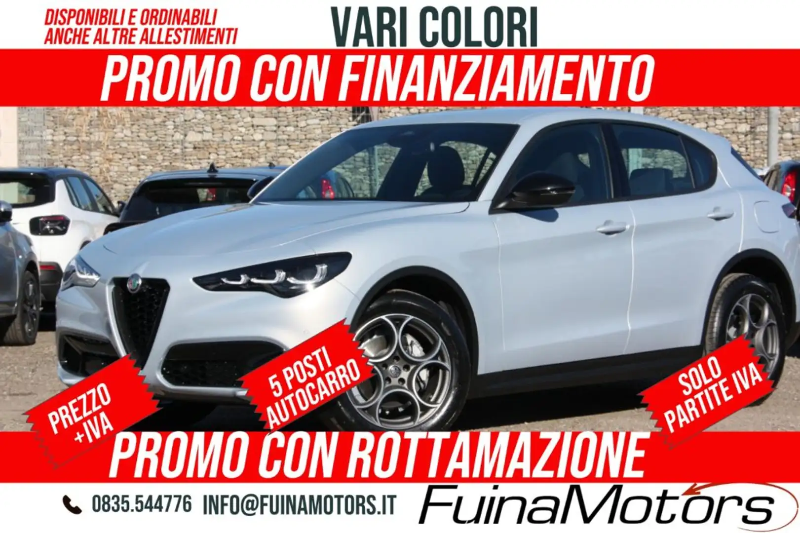 Alfa Romeo Stelvio 2.2 diesel 160 CV AT8 RWD Sprint AUTOCARRO NUOVO Grigio - 2