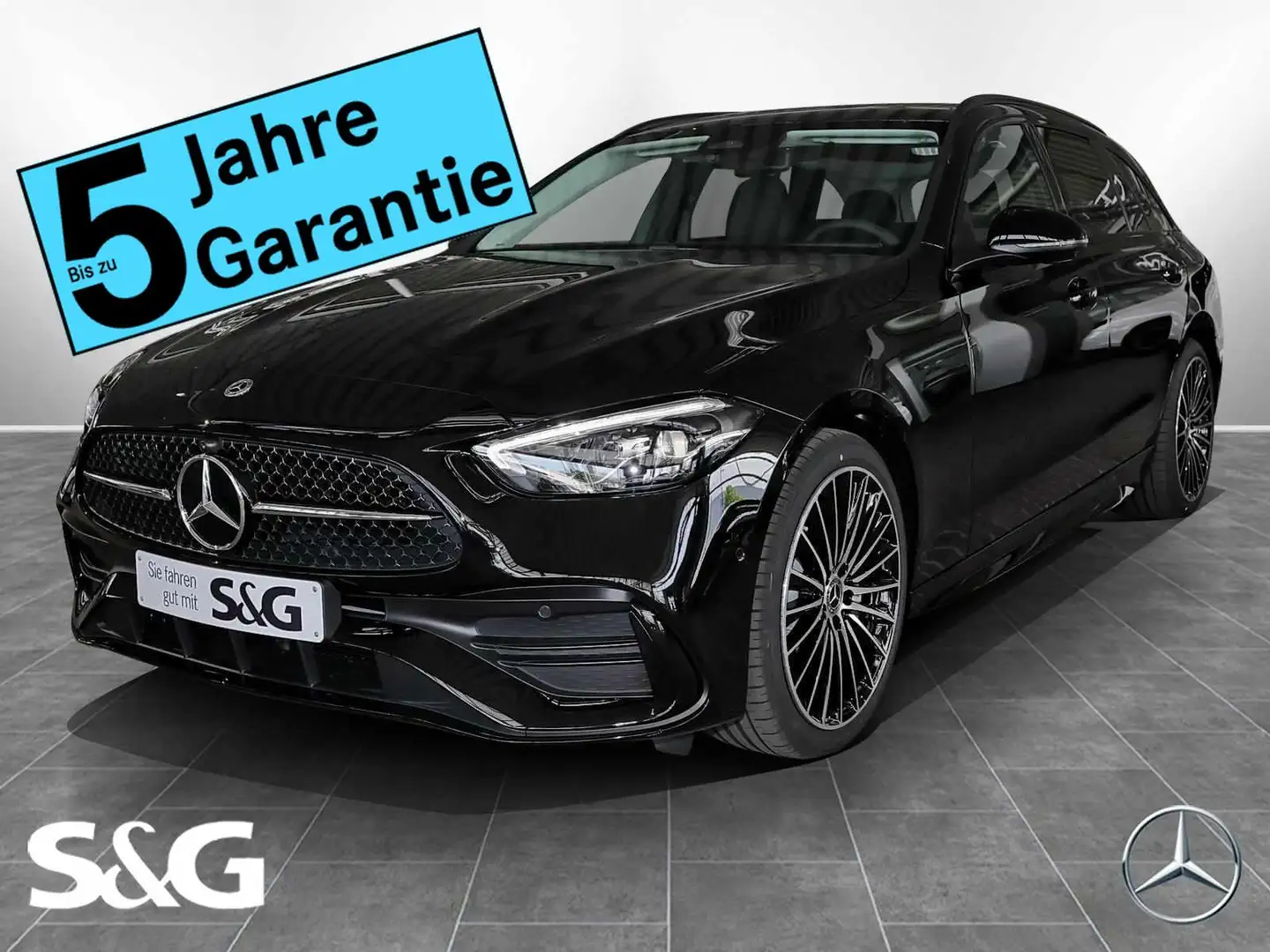 Mercedes-Benz C 200 d T AMG MBUX+LED+Pano+360°+Distro+Totwink Schwarz - 1