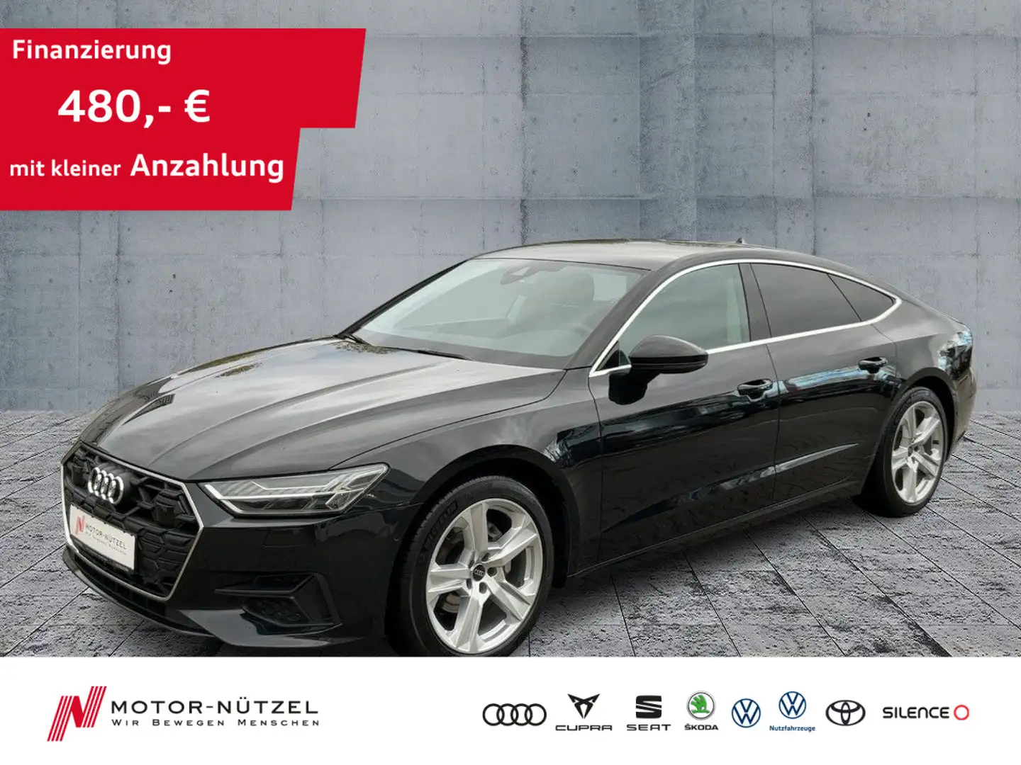 Audi A7 40 TDI QU HD-MATRIX+NAVI+ACC+VC+19Z Schwarz - 1