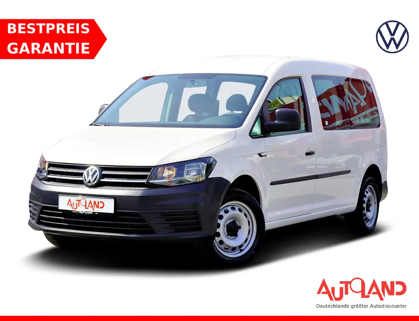 Volkswagen Caddy Maxi 2.0 TDI 7-Sitzer Klima Tempomat USB Wit - 1