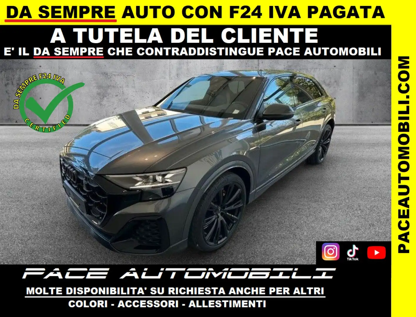 Audi Q8 IVA ESPOSTA OLED SLINE S-LINE COMPETITION BLACK 23 Grigio - 1