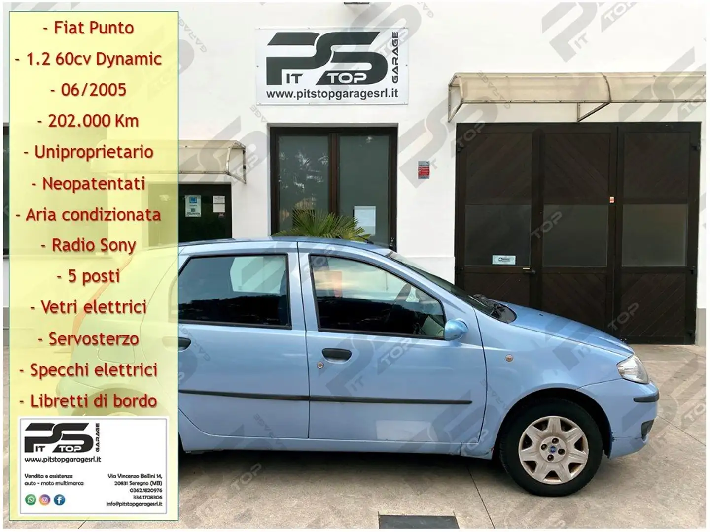 Fiat Punto Punto 1.2 60cv Dynamic - Unipro - Neopatentati Azul - 1
