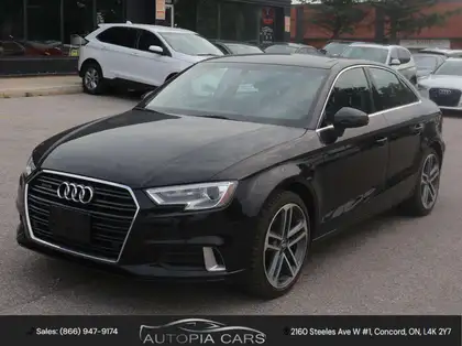 Black 2017 Audi A3 Sedan Automatic