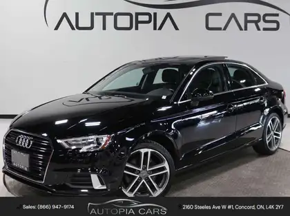 Black 2017 Audi A3 Sedan Automatic