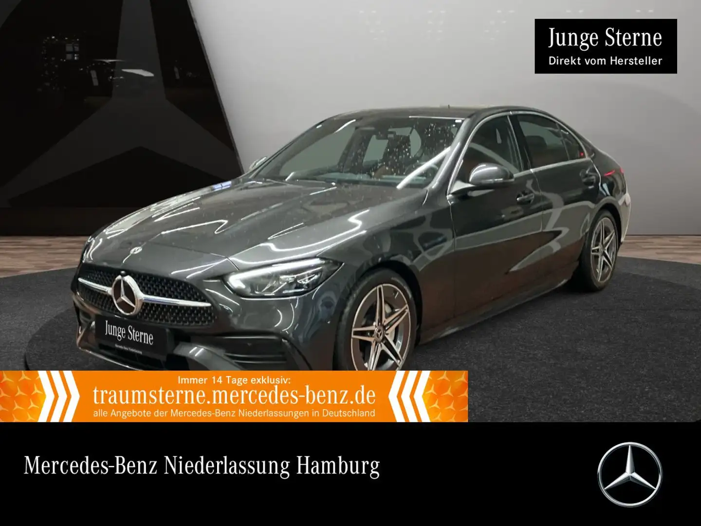Mercedes-Benz C 200 4M AMG+LED+KAMERA+KEYLESS+9G Grau - 1