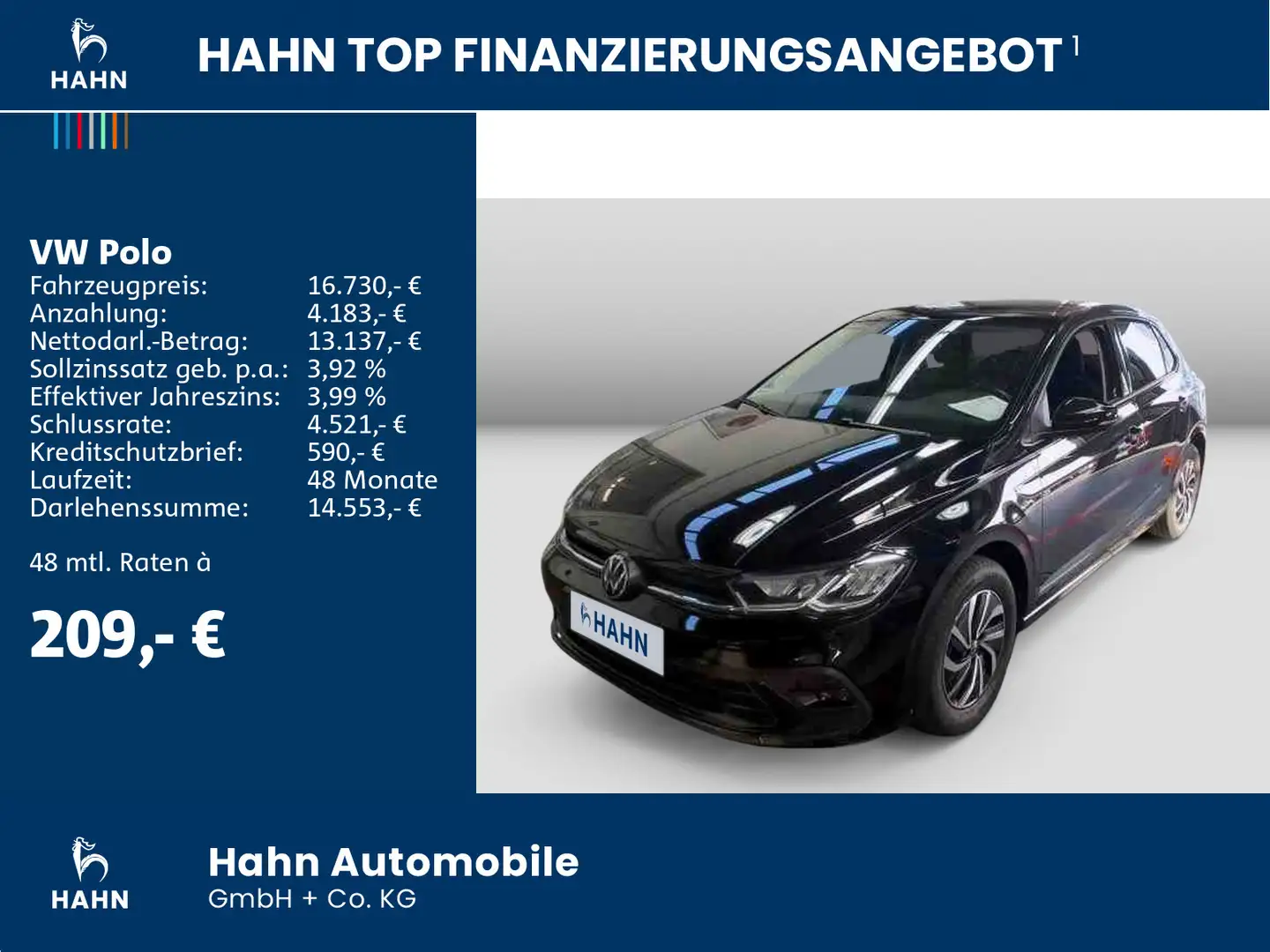 Volkswagen Polo 1.0 MPI Life LED Navi GRA Einparkh.v/h Schwarz - 2