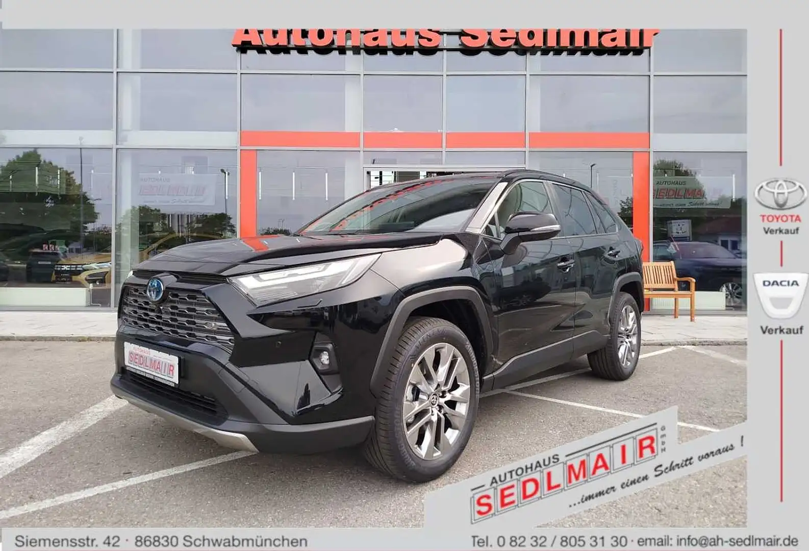 Toyota RAV 4 RAV4 2.5 Hybrid 4x4 Lounge/Executive *PANO/JBL* Noir - 1