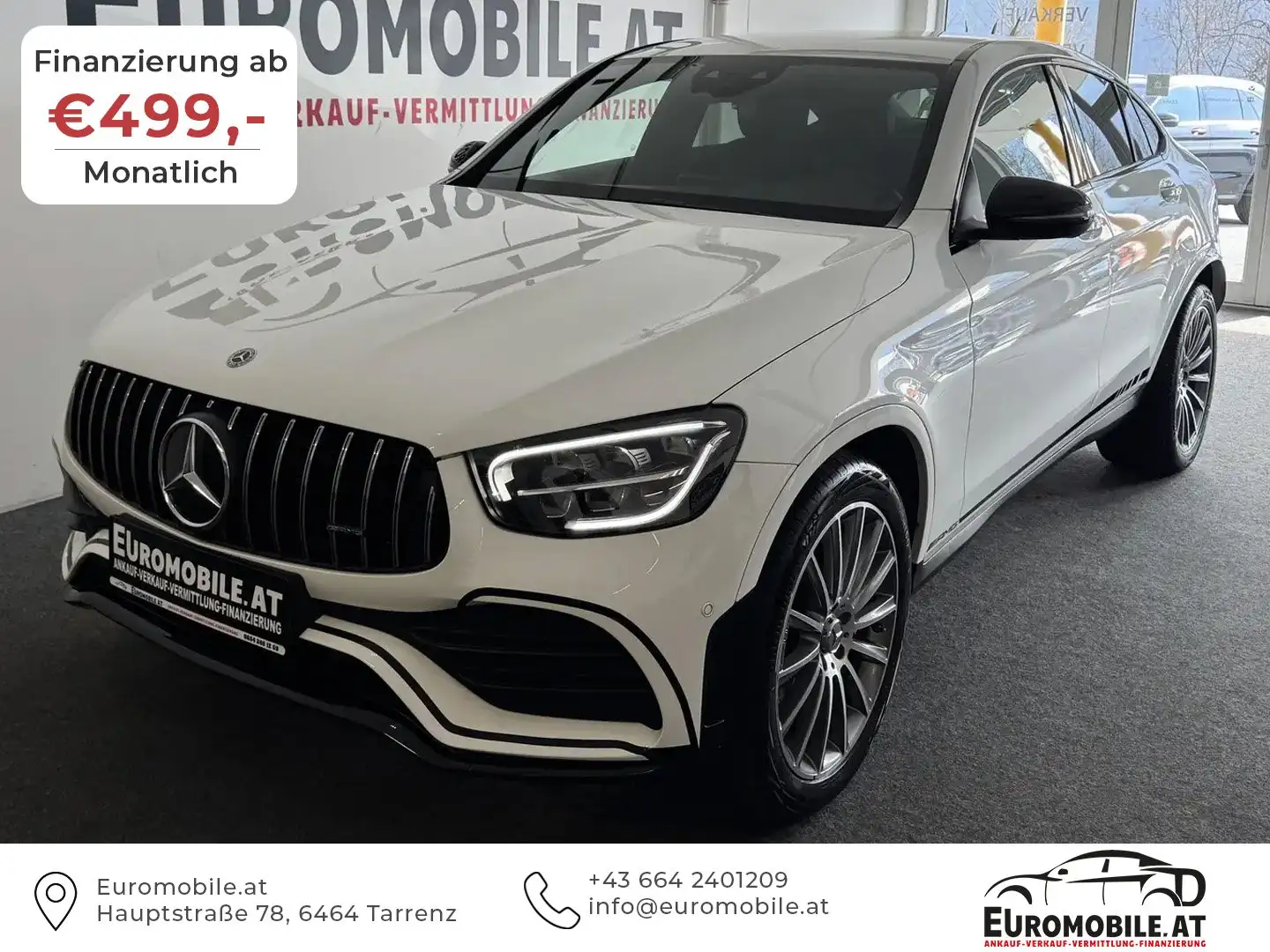 Mercedes-Benz GLC 400 d 4Matic AMG-LINE NIGHT-P*AHK*360*LEDER*LED*20ZOLL Weiß - 1