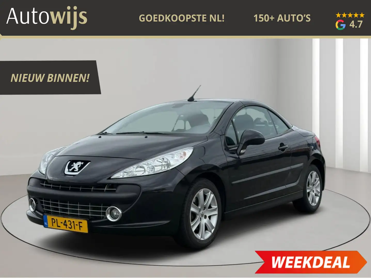 Peugeot 207 CC 1.6 VTi|AUTOMAAT|Airco|107DKM|NWE APK Noir - 1