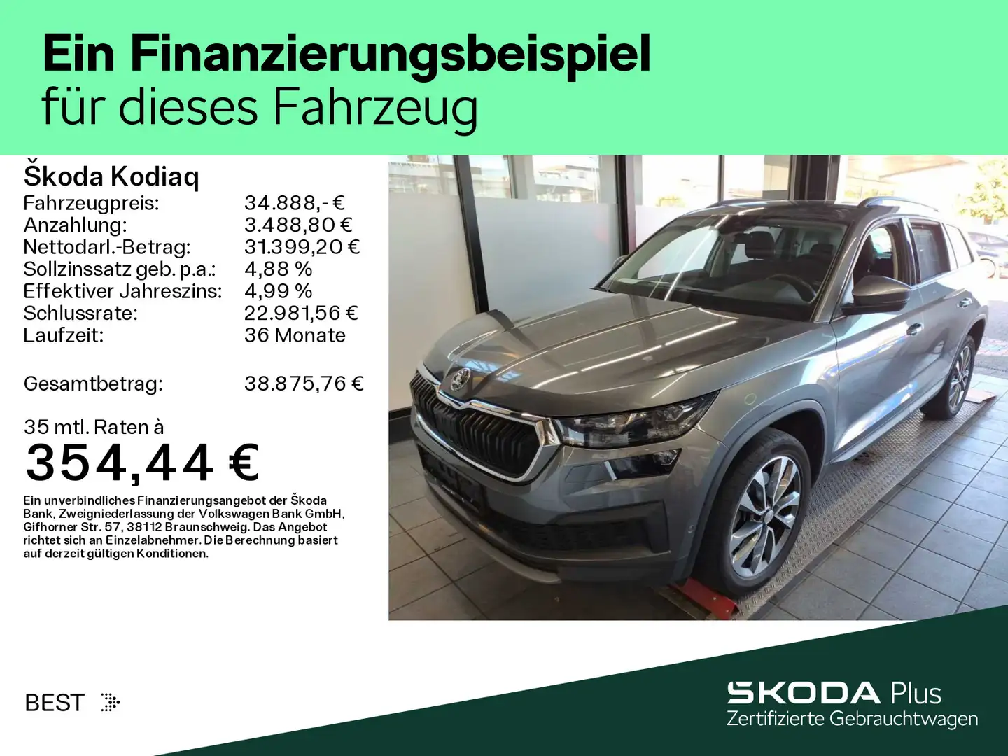 Skoda Kodiaq 2.0 TDI DSG 4x4 Tour*NAVI*AHK*KAMERA*DCC Grau - 2