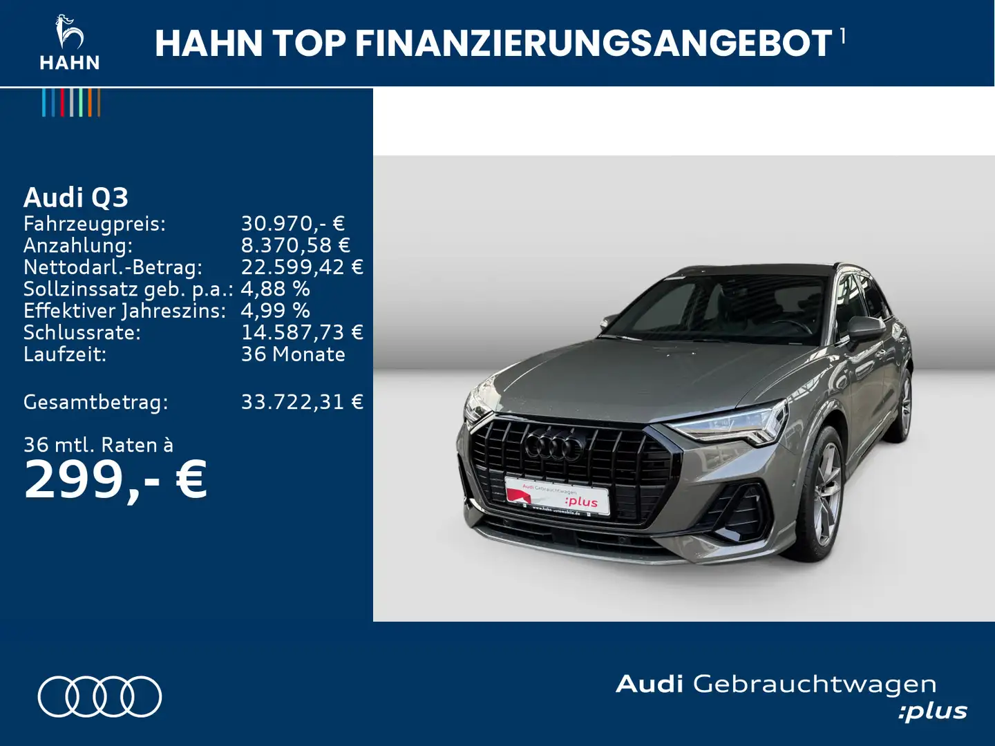 Audi Q3 35TFSI S line S tronic Virtual CAM LED Grau - 2