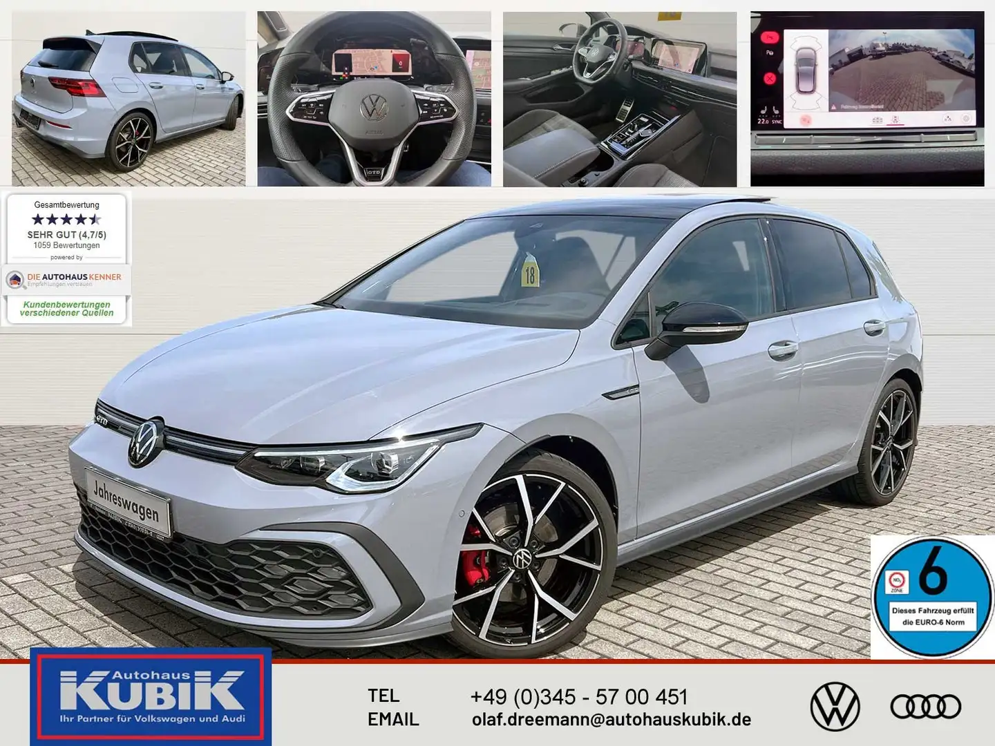 Volkswagen Golf GTD 2.0 TDI Black Style DSG+IQ.Light+DCC+Harman Kardon Grijs - 1