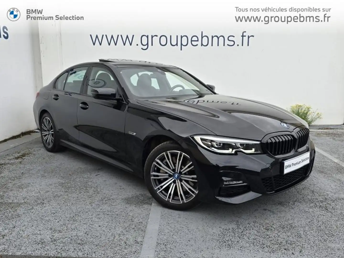 BMW 330 330eA 292ch M Sport 10cv Noir - 1