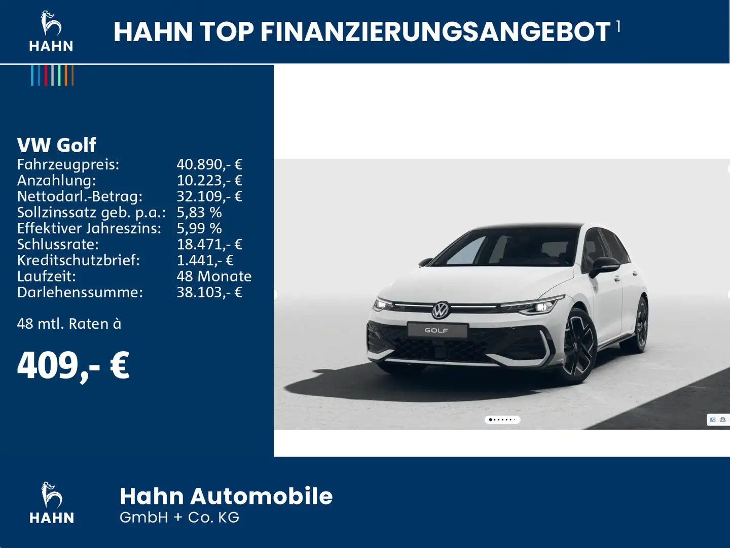 Volkswagen Golf R-Line 1,5 l eTSI OPF 150 PS DSG Weiß - 2