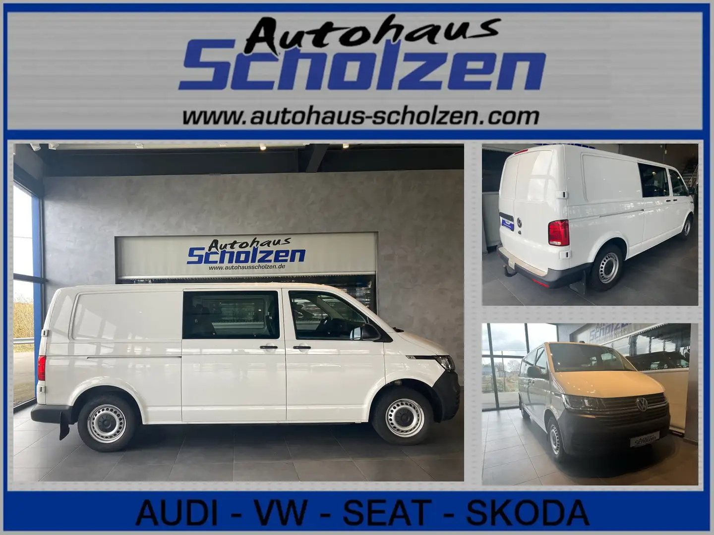 Volkswagen T6.1 Transporter 2.0 TDI DoKa LR lang Weiß - 1