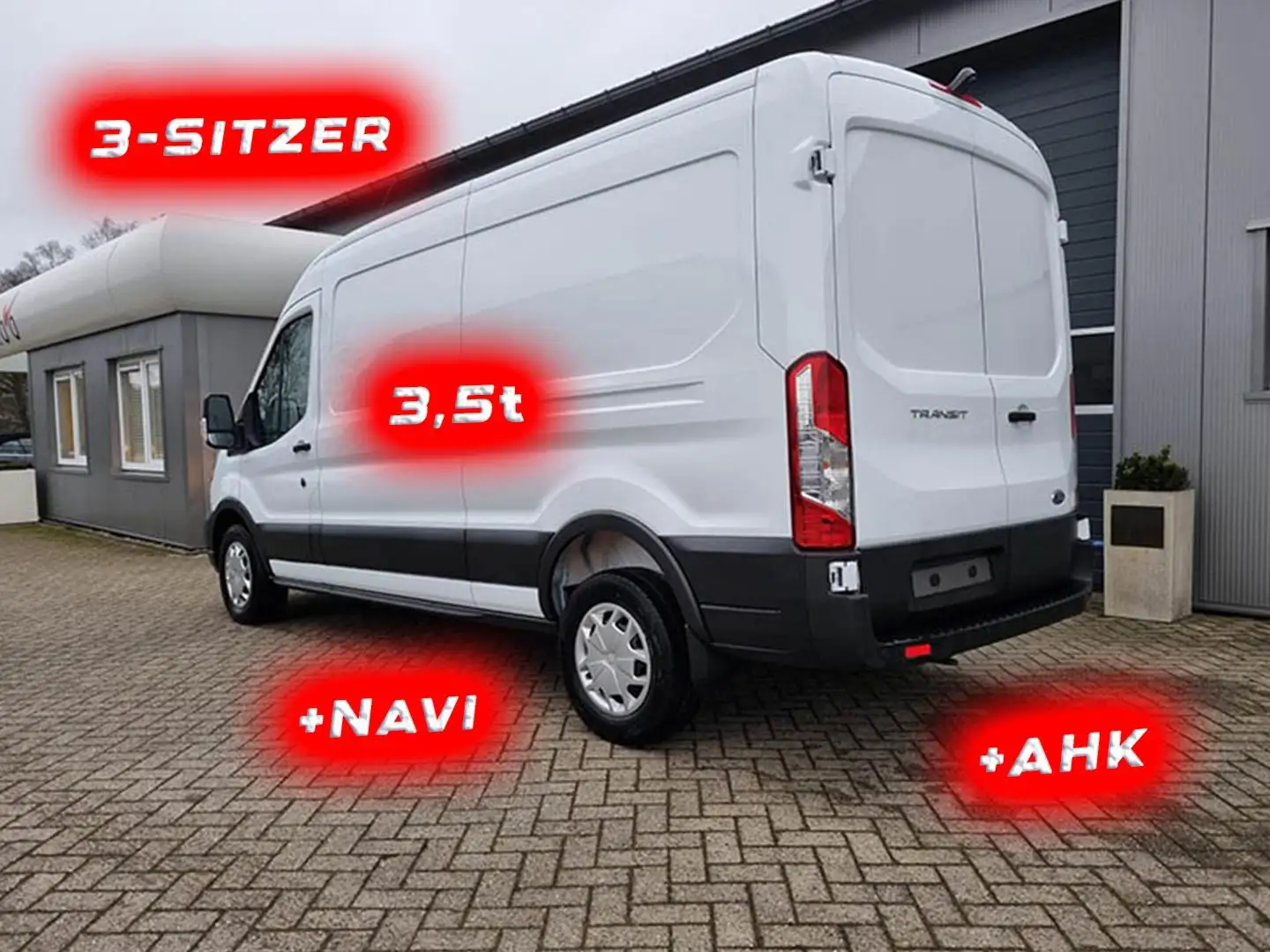 Ford Transit L3H2 2.0 TDCi 130PS Trend 3,5t 3-Sitzer AHK Klima Fehér - 2