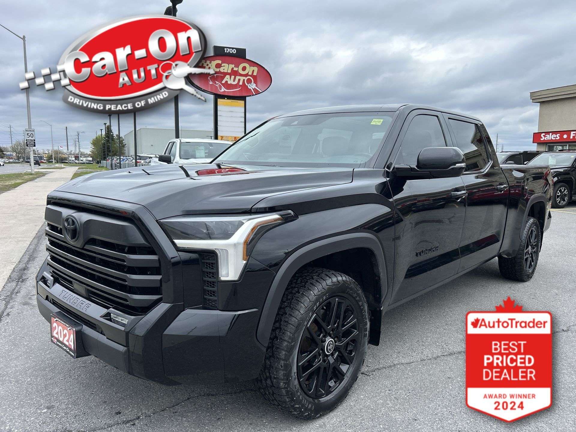 Black 2024 Toyota Tundra Limited CrewMax Cab LB 4WD Pickup Truck Four-Wheel Drive Automatic