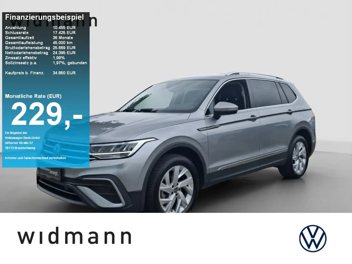 Volkswagen Tiguan Allspace Life 1.5 TSI 150 PS DSG 7-Sitze AHK Silber - 1