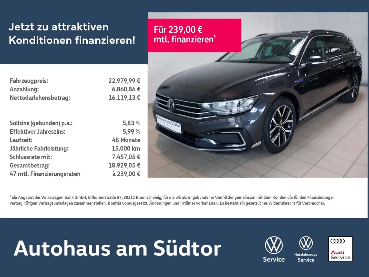 Volkswagen Passat Variant GTE 1.4 TSI DSG | LED AHK RFK ACC Grau - 1