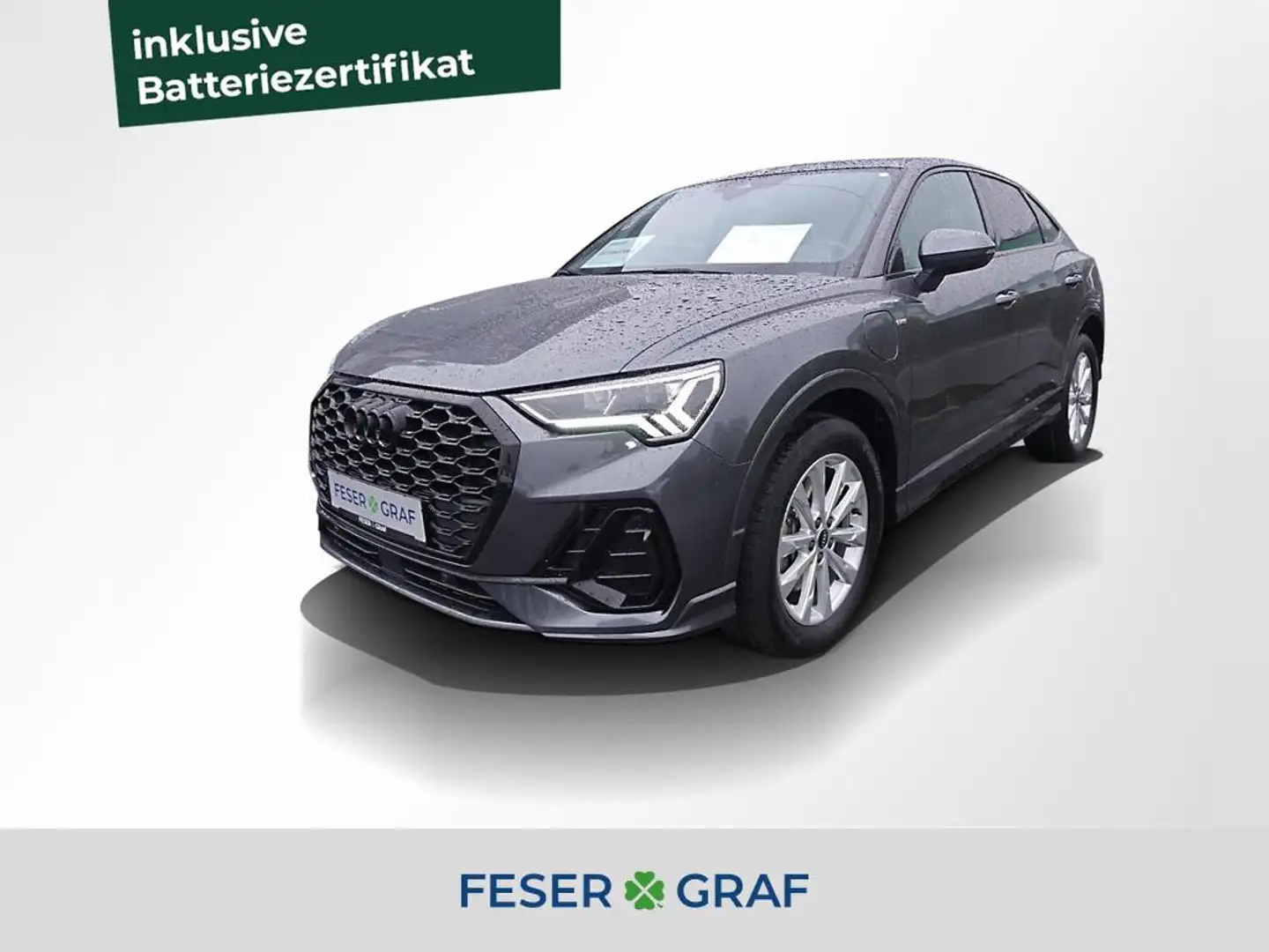 Audi Q3 Sportback 45 TFSI e 2x S line AHK Navi RüKa Grijs - 1