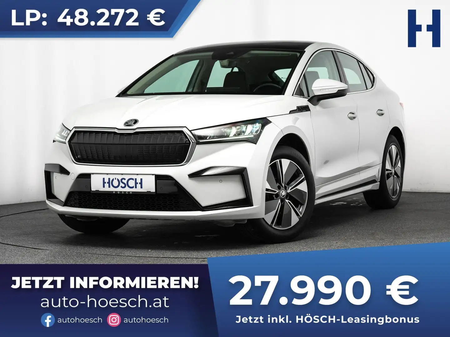 Skoda Enyaq IV 60 COUPÉ LOFT 19" PANO KAMERA ACC ++ Weiß - 1