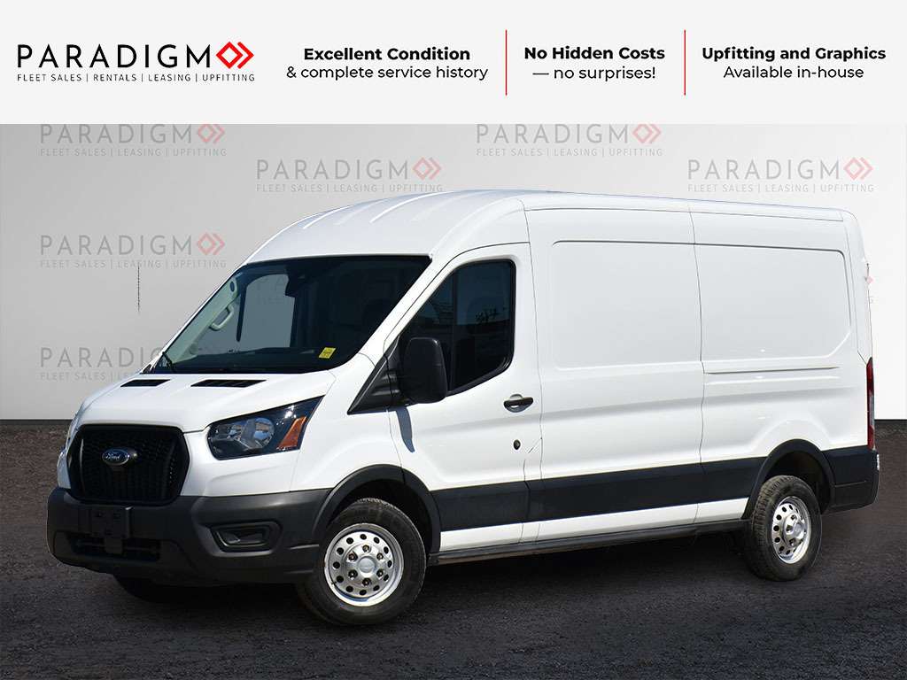White 2023 Ford Transit Cargo Van All-Wheel Drive Automatic