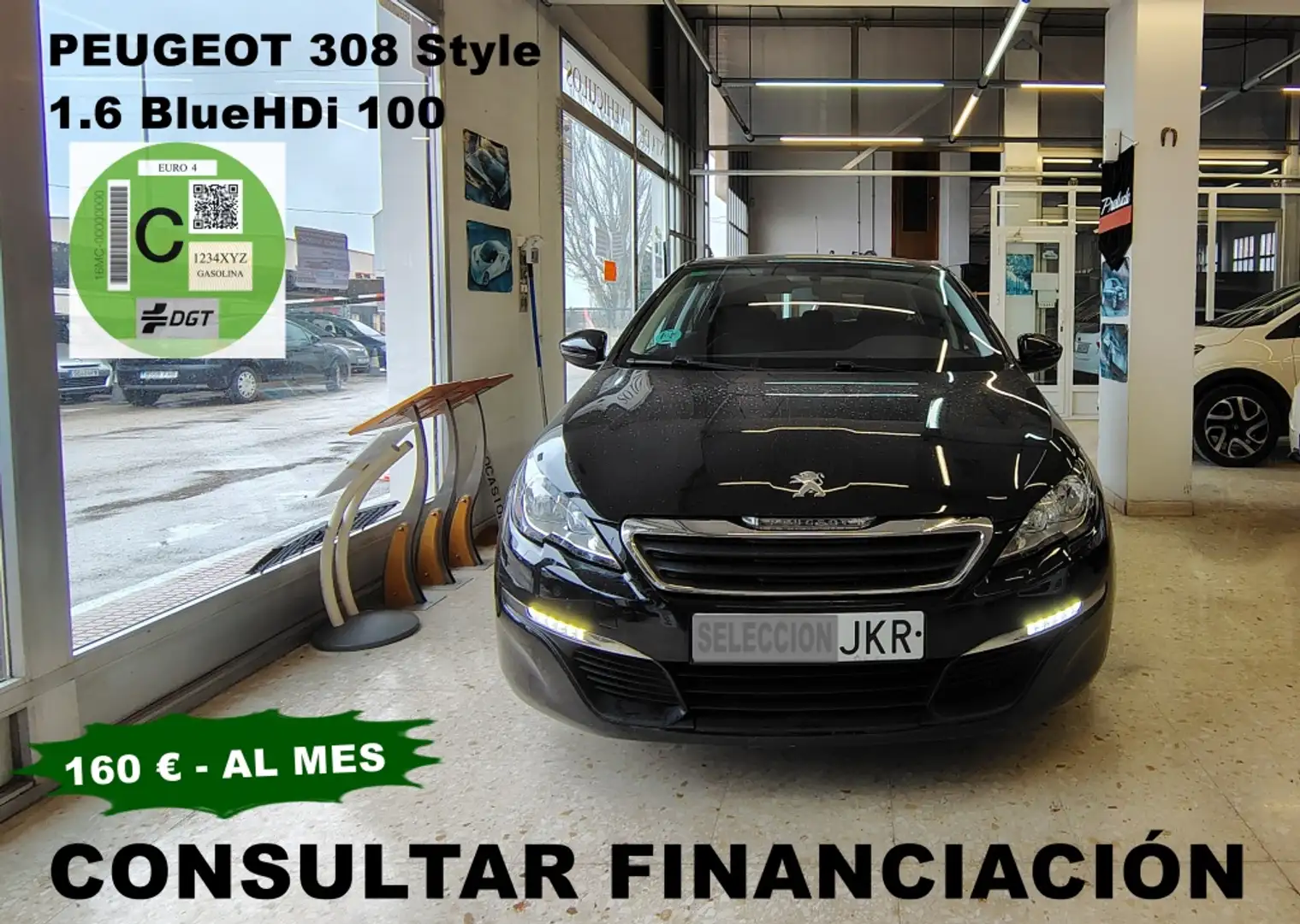 Peugeot 308 1.6 BlueHDi Active 100 Schwarz - 1