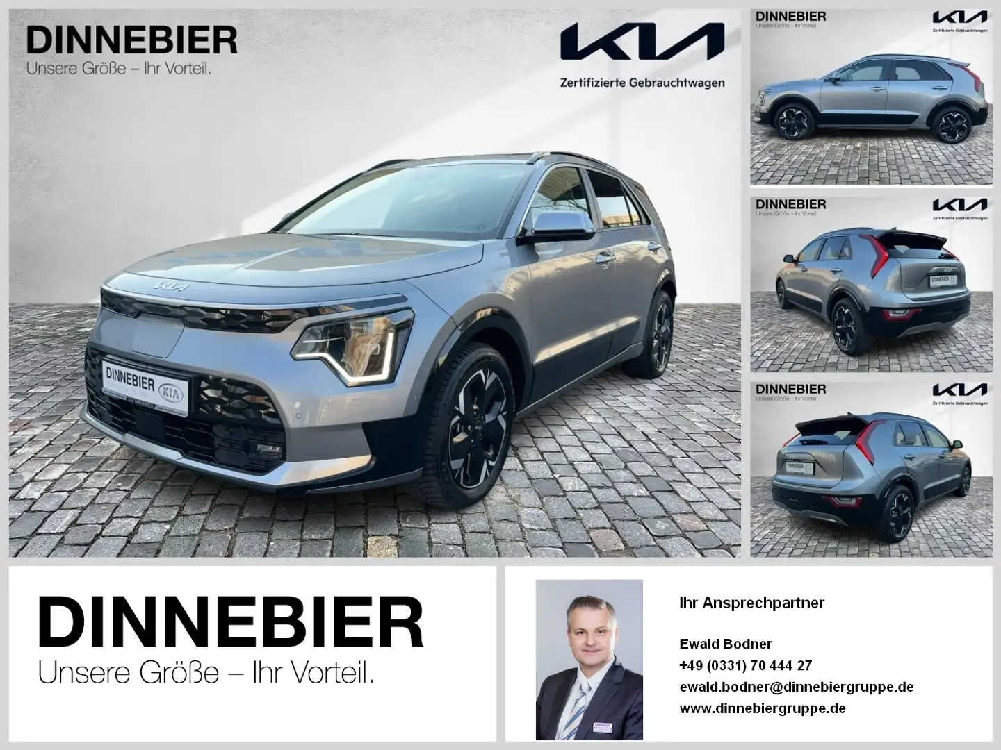 Kia Niro EV Inspiration LED+Glasdach+Navi+Kamera Gri - 1