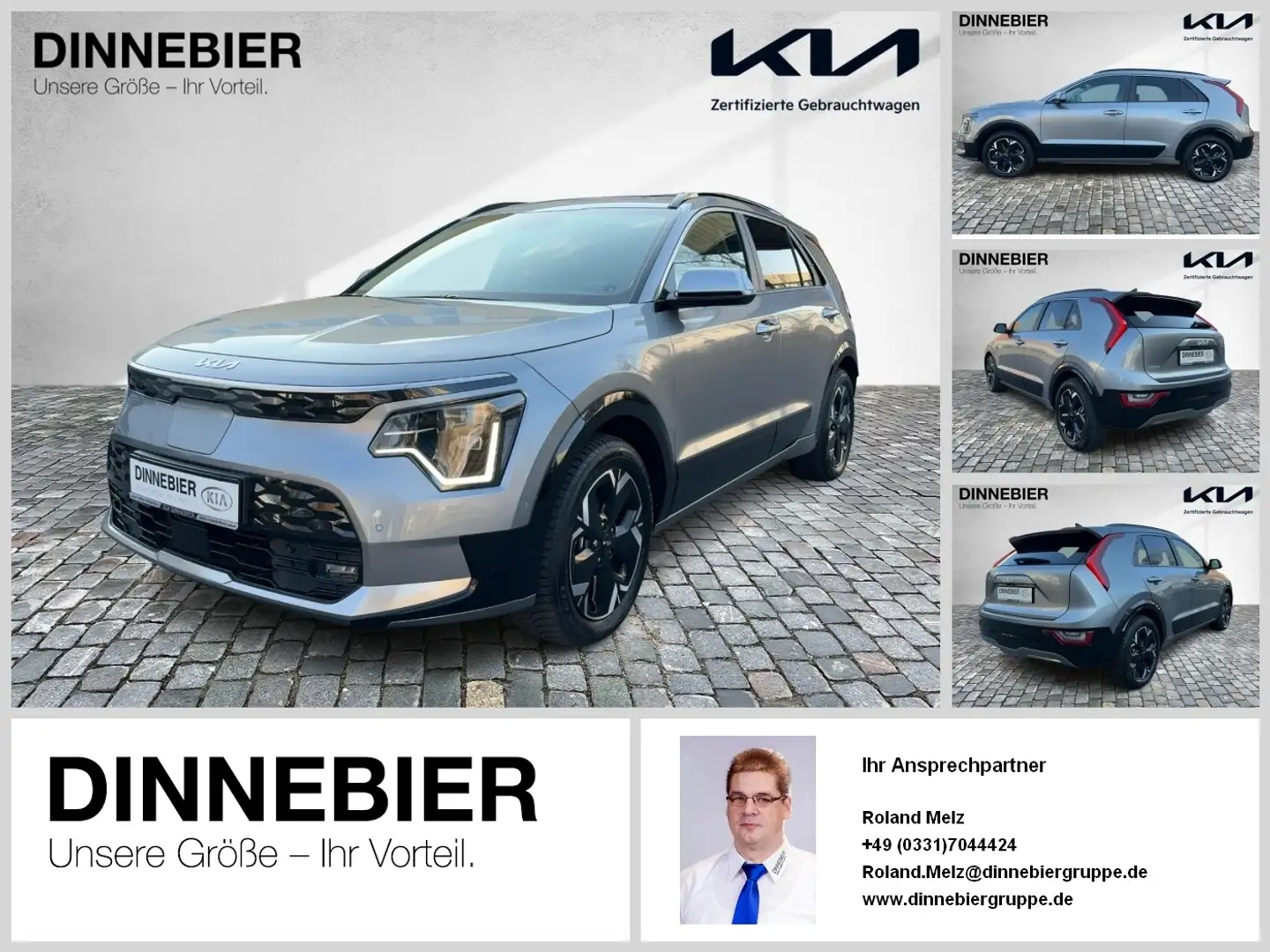 Kia Niro EV Inspiration LED+Glasdach+Navi+Kamera Grigio - 1