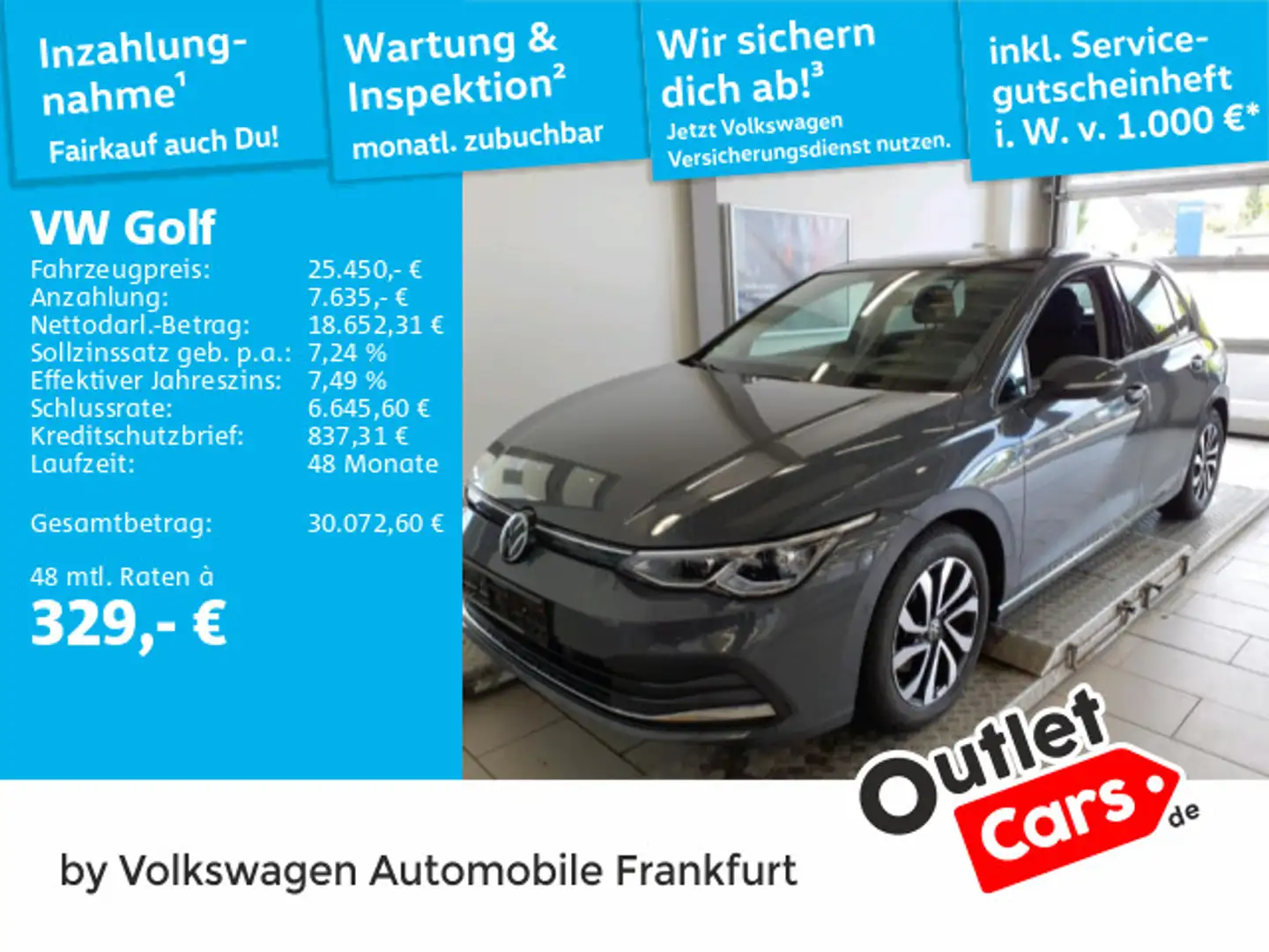 Volkswagen Golf VIII 2.0 TDI DSG Active Navi AHK IQ.LIGHT - Grau - 1