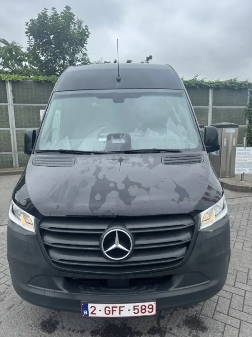Mercedes-Benz Sprinter 317 CDI Sprinter Standard HA 9G-TRONIC-BTW WAGEN Zwart - 2