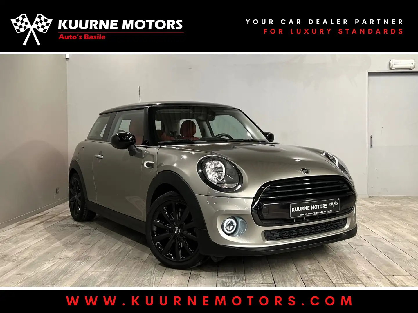 MINI Cooper 1.5i 3d. Alu17"/Leder/Gps/Pdc/Cruise *1j garantie* Bej - 1