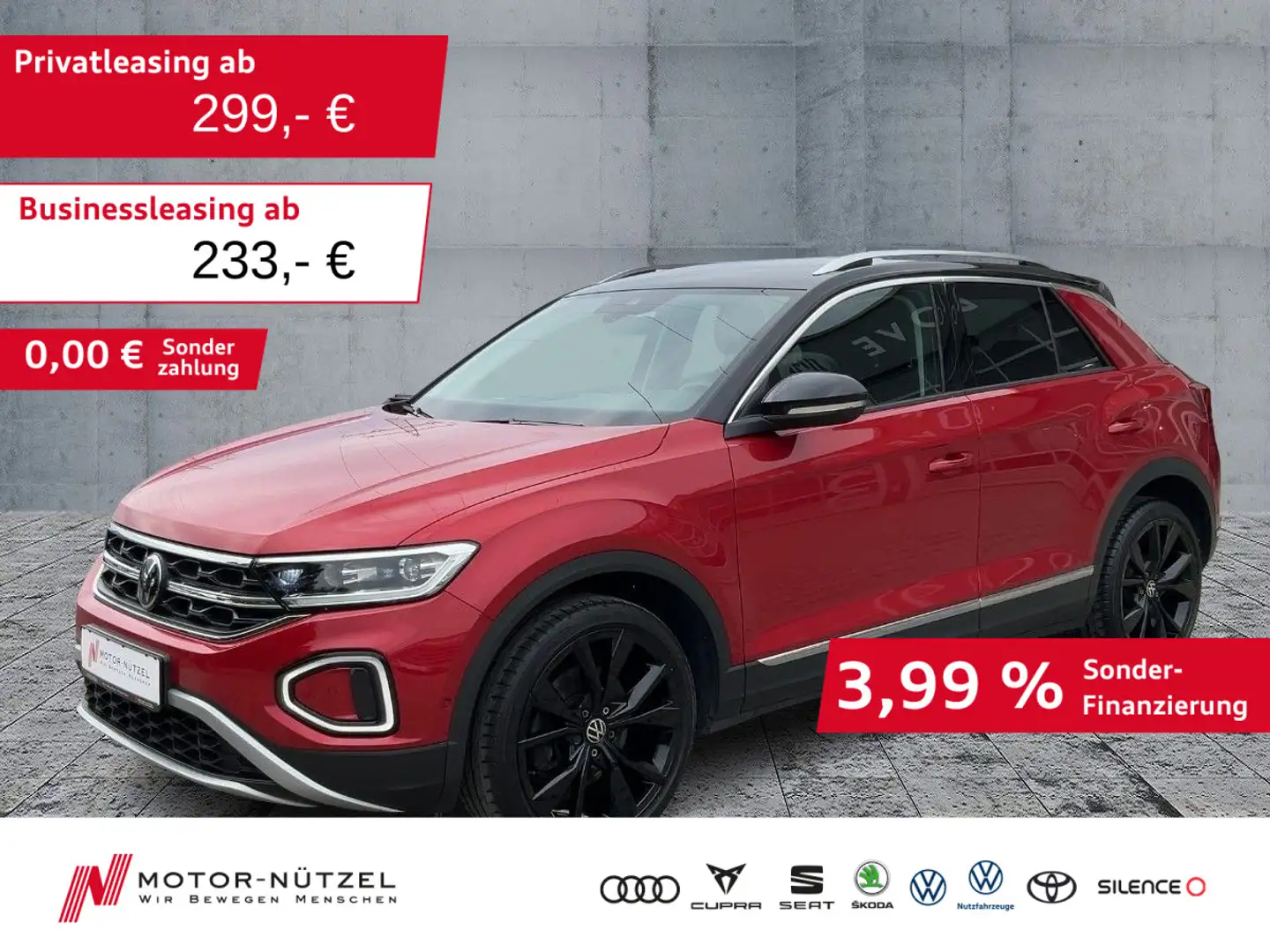 Volkswagen T-Roc 2.0 TDI DSG STYLE LED+NAVI+ACC+PDC+STDHZG Rouge - 1