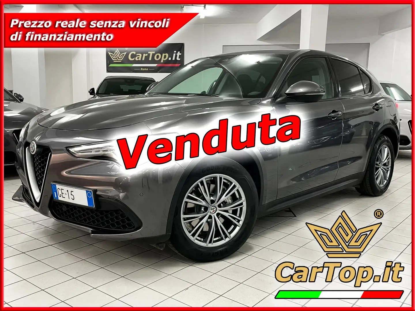 Alfa Romeo Stelvio 2.2 TD 160 CV BUSINESS AT8 NAVI 18" VETRI SCURI Grigio - 1