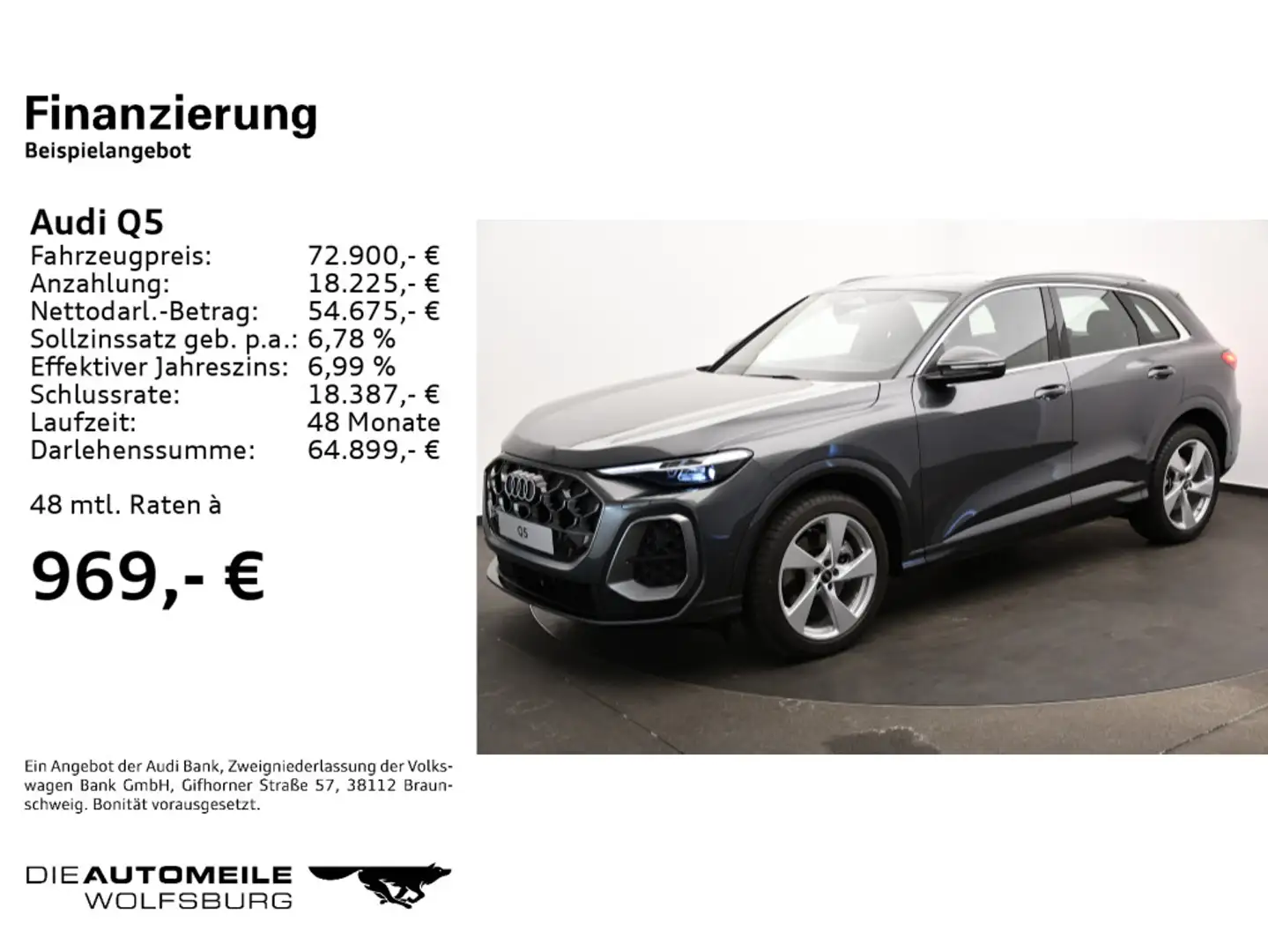 Audi Q5 TDI quattro S tronic S line Grau - 2