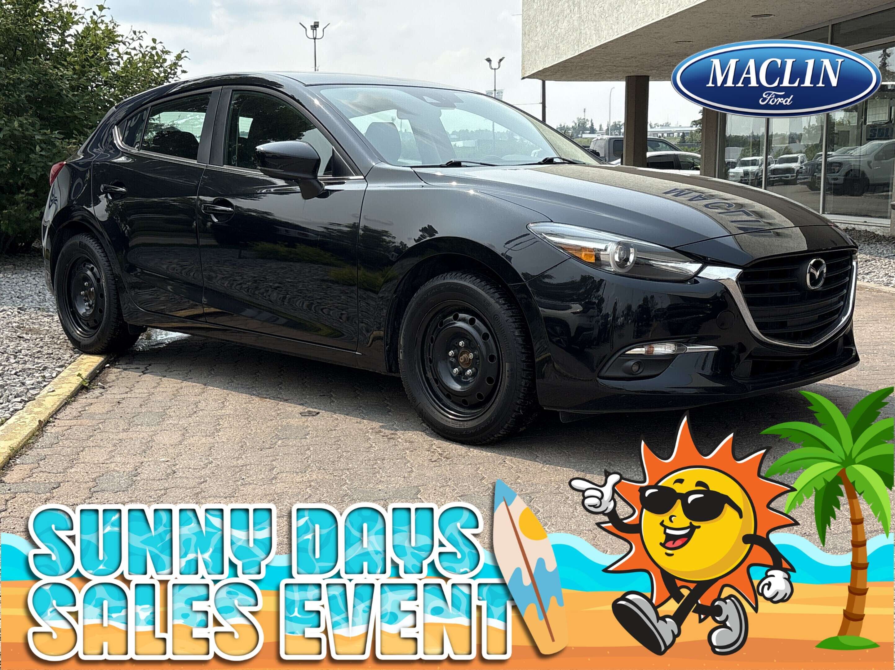 Black 2018 Mazda MAZDA3 Sport Hatchback 6-Speed Manual