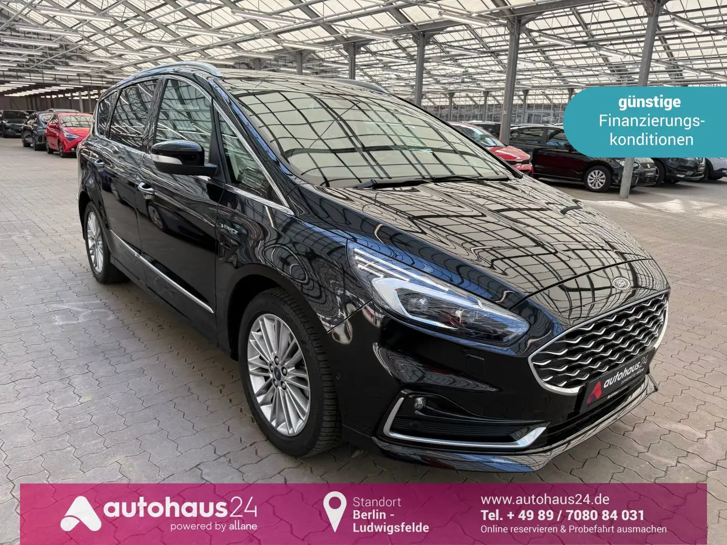 Ford S-Max 2.5 Duratec  Hybrid Vignale|AHK|Kamera Schwarz - 1