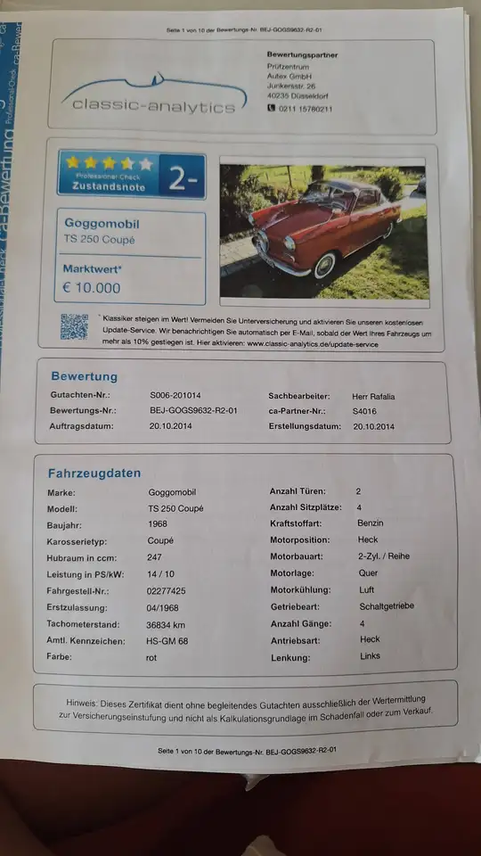 Goggomobil TS 250 Coupé, foto 7